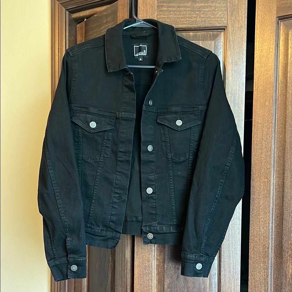 Classic Black Denim Jean Jacket